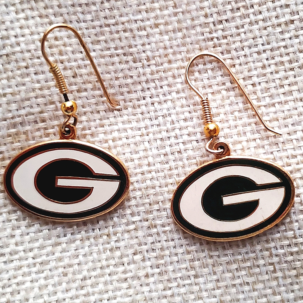 Green Bay Packers Logo Earrings